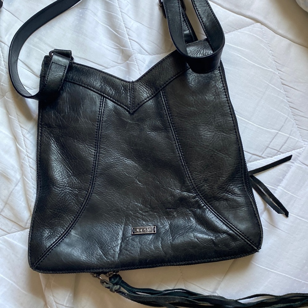 Joes jeans skylar Crossbody leather purse black